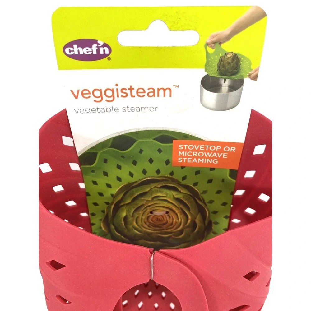 Silicone Steamer Veggiesteam Vegetable Food Steamer Basket by Chef'n NEW